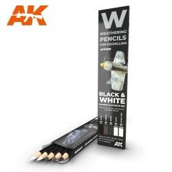 AK10039 Watercolor Pencil Set BLACK AND WHITE