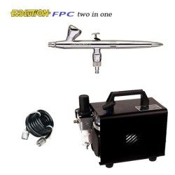 Pack Aérographe Evolution FPC Silverline Two in One (0,15/0,4mm) + Compresseur RM 2600+