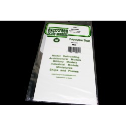  Profilé Plastique plaque blanche rainuré V 0.5mm