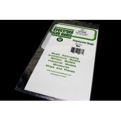  Profilé Plastique plaque blanche rainuré V 0.95 x 0.5mm