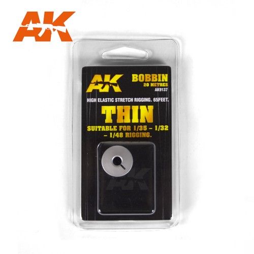 AK interactive AK-9137 Bobine de gréement élastique fine