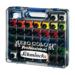 Kit Aero-color Professionel coffret en plastique, 37 flacons de 28 ml