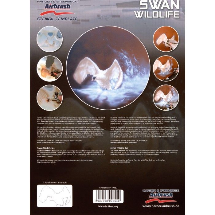 Pochoir Swan Wildlife